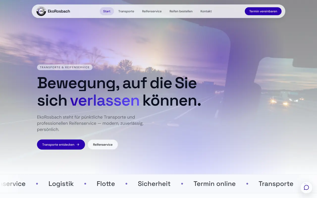 Startseite von EkoRosbach Transporte